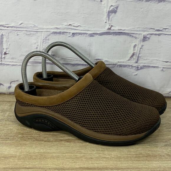 Merrell Encore Bypass 2 Brown Mesh Clogs Women's Size 7 Comfort Slip On Shoes - Picture 1 of 8